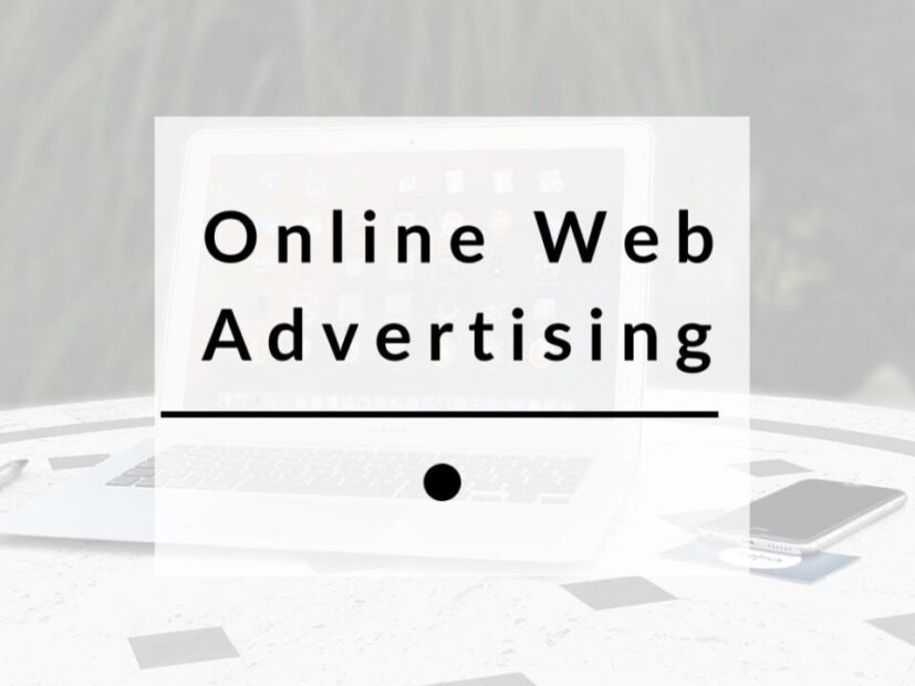 The image is a graphic related to Online Web Advertising.