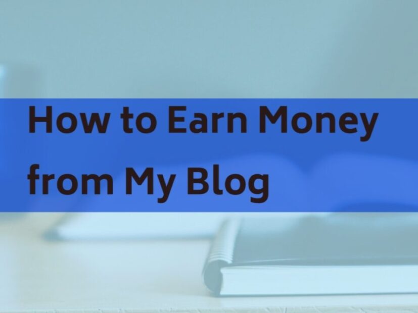 The image is a graphic related to Earn Money from my Blog.