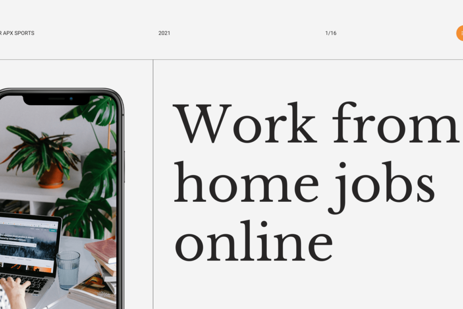 The image is a graphic related to Work From Home Jobs Online.