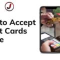 The image is a graphic related to accept credit cards online.