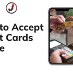 The image is a graphic related to accept credit cards online.