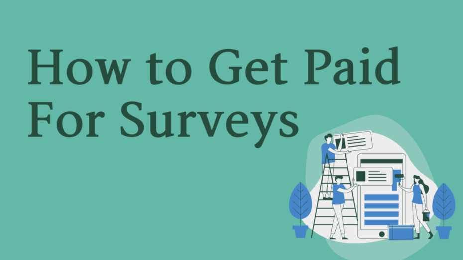The image is a graphic related to Get Paid For Surveys.