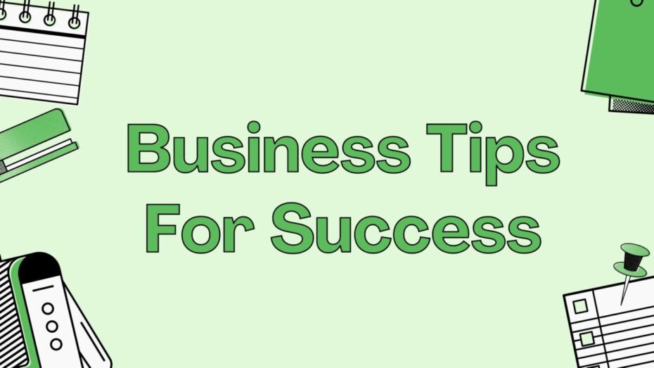 The image is a graphic related to Business Tips.