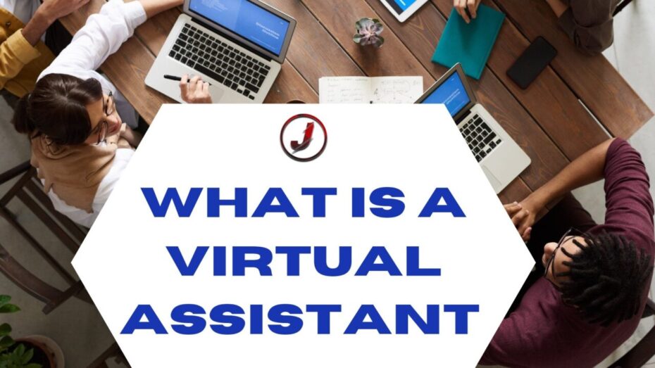 The image is a graphic related to Virtual Assistant.