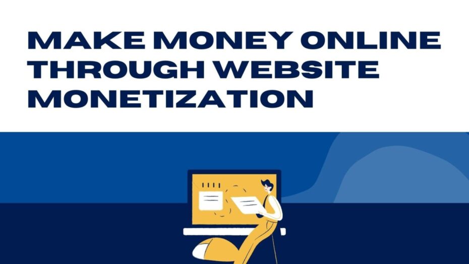 The image is a graphic related to Website Monetization.