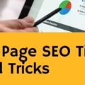 The image is a graphic related to: seo tips and tricks.