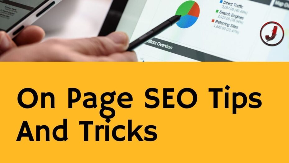 The image is a graphic related to: seo tips and tricks.