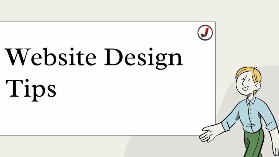 The image is a graphic related to Website Design Tips.