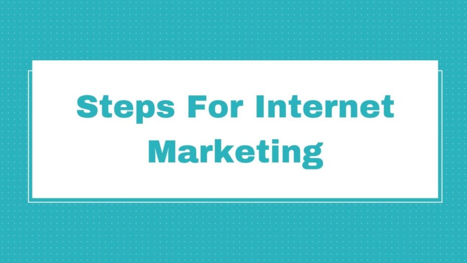 The image is a graphic related to Steps For Internet Marketing.