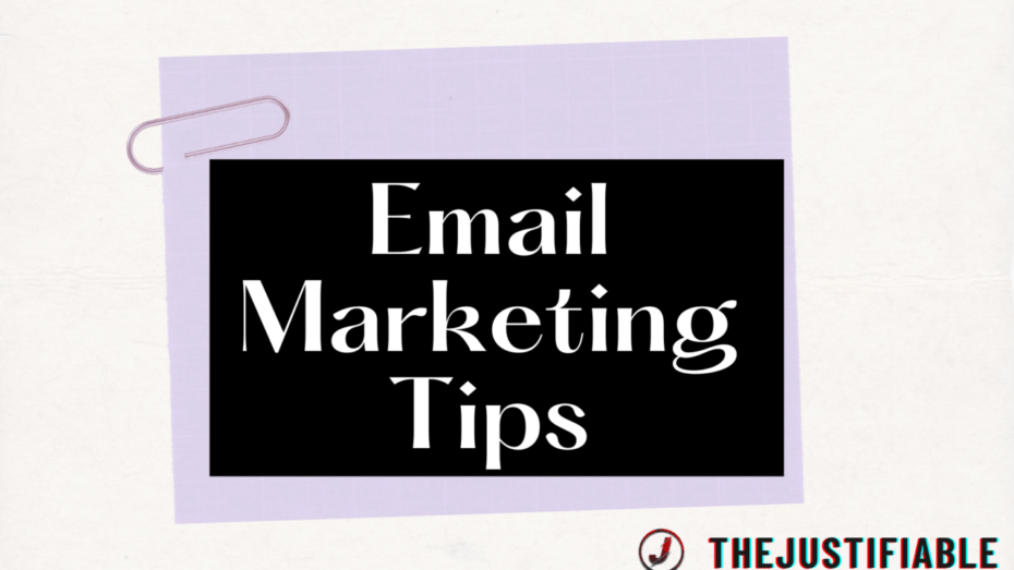The image is a graphic related to Email Marketing Tips.