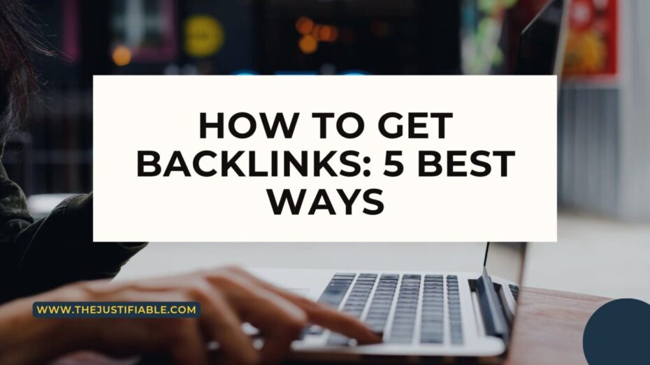 The image is a graphic related to get backlinks.