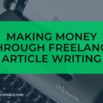 The image is a graphic related to Freelance Article Writing.