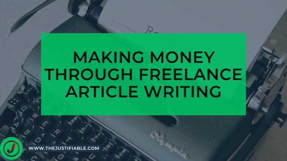 The image is a graphic related to Freelance Article Writing.