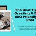 The image is a graphic related to SEO Friendly Blog Post.