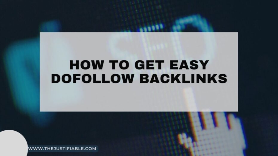 The image is a graphic related to Dofollow Backlinks.