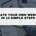 The image is a graphic related to: Create Your Own Website.