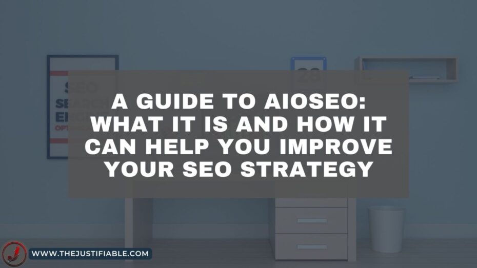The image is a graphic related to A Guide to AIOSEO.