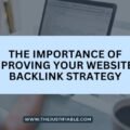 The image is a graphic related to Backlink Strategy.