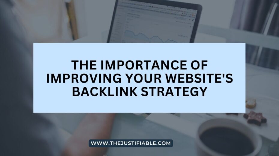 The image is a graphic related to Backlink Strategy.