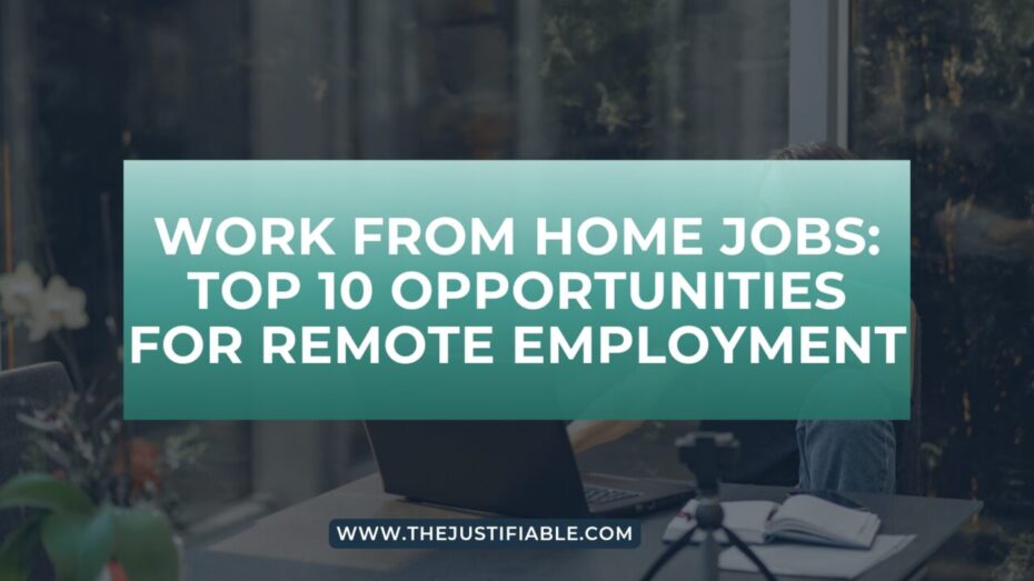 The image is a graphic related to Work from Home Jobs.
