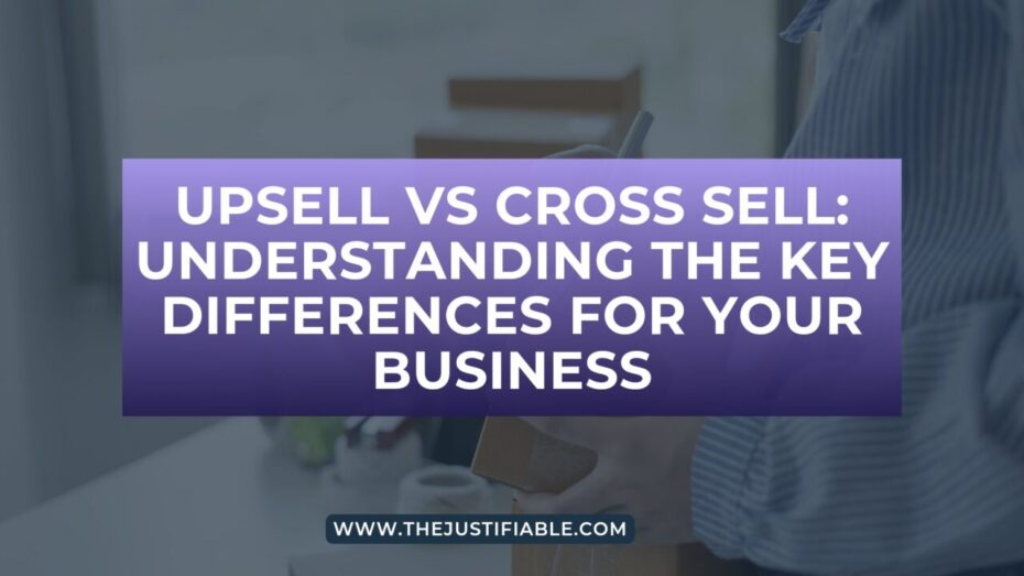 The image is a graphic related to Upsell vs Cross Sell.