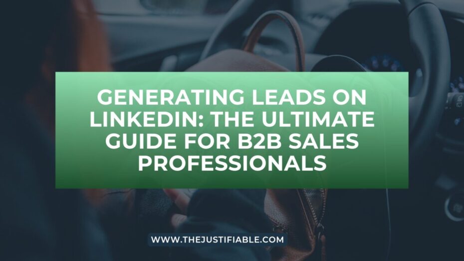 The image is a graphic related to Generating Leads on LinkedIn.