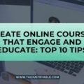 The image is a graphic related to Create online courses.