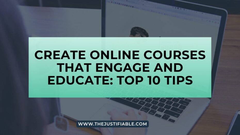 The image is a graphic related to Create online courses.