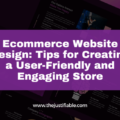 The image is a graphic related to Ecommerce Website Design.