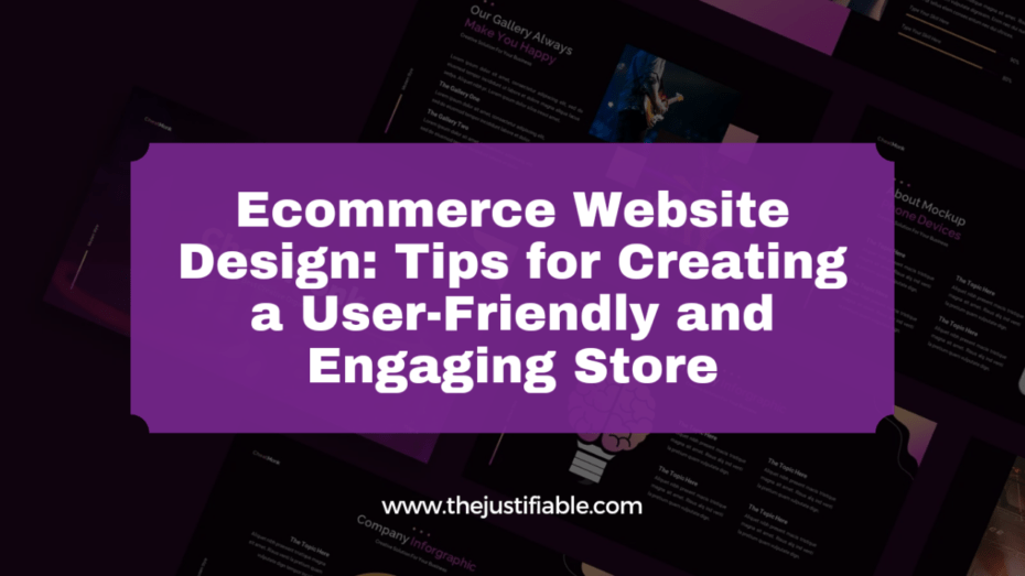 The image is a graphic related to Ecommerce Website Design.