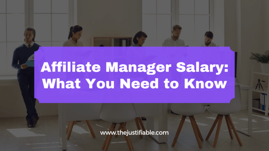 The image is a graphic related to Affiliate Manager Salary.