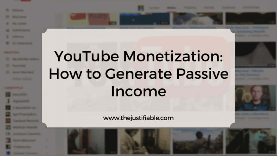 The image is a graphic related to YouTube Monetization.