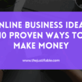 The image is a graphic related to Online Business Ideas.