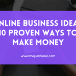 The image is a graphic related to Online Business Ideas.