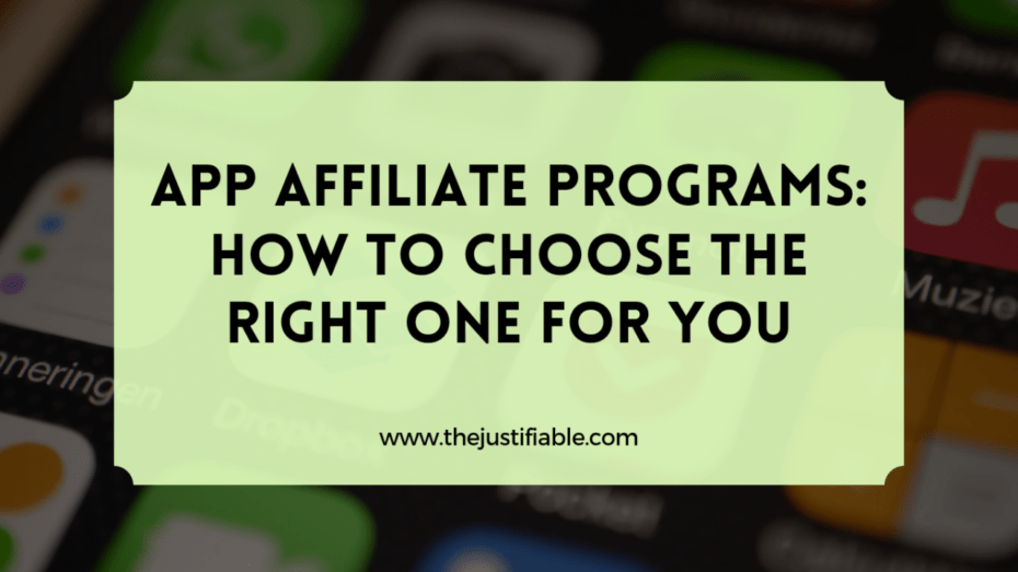 The image is a graphic related to App Affiliate Programs