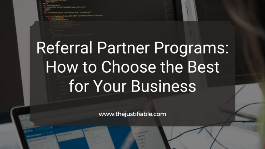 The image is a graphic related to Referral Partner Programs.