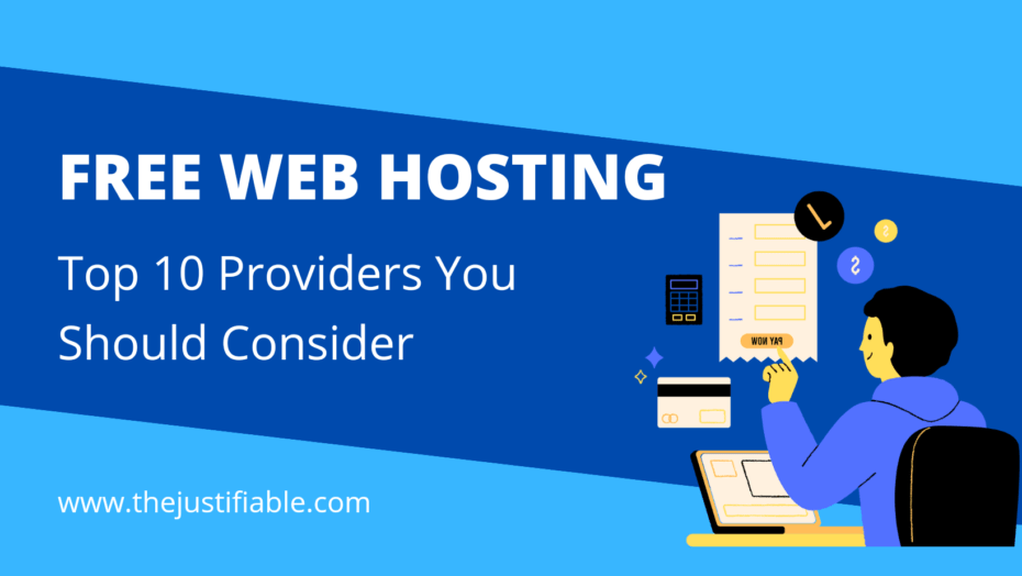 The image is a graphic related to free web hosting.