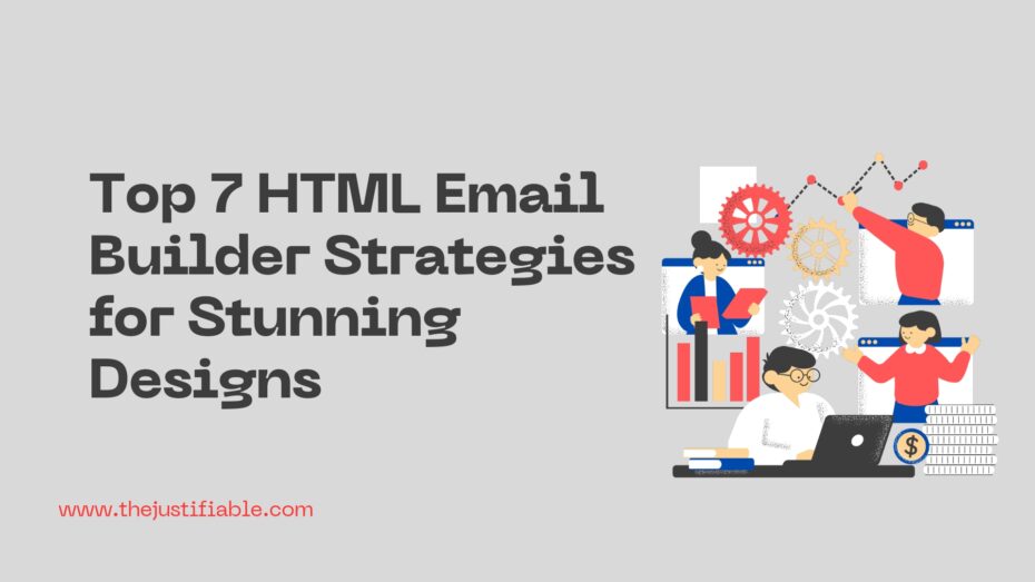 The image is a graphic related to html email builder.
