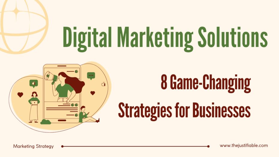 The image is a graphic related to digital marketing solutions.