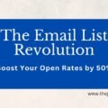 The image is a graphic related to email list.