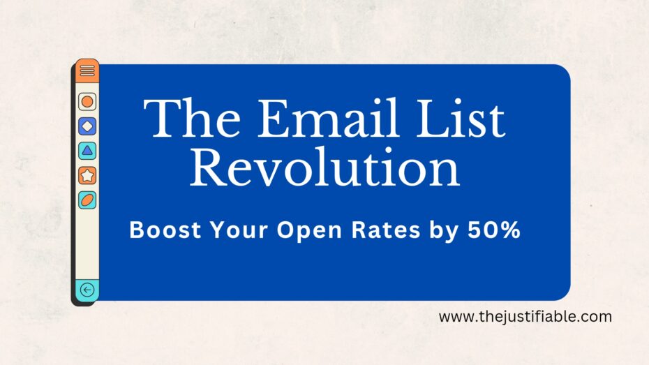 The image is a graphic related to email list.