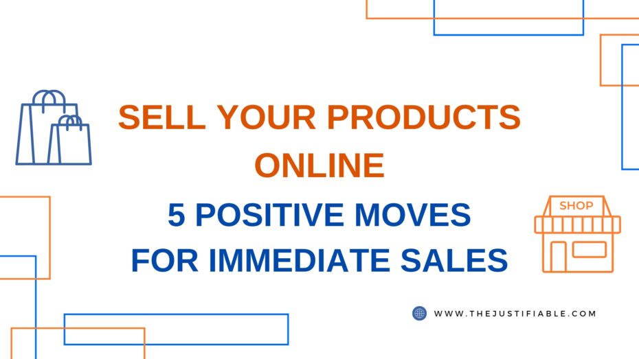The image is a graphic related to sell your products online.