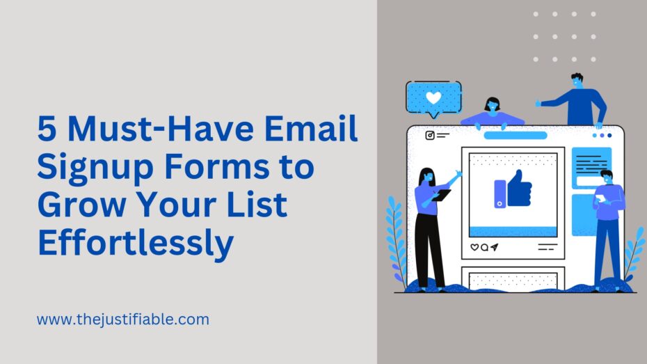 The image is a graphic related to email signup forms.