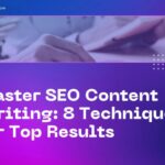 The image is a graphic related to seo content writing.