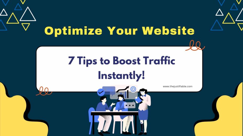 The image is a graphic related to optimize your website.