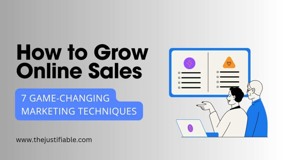 The image is a graphic related to how to grow online sales.