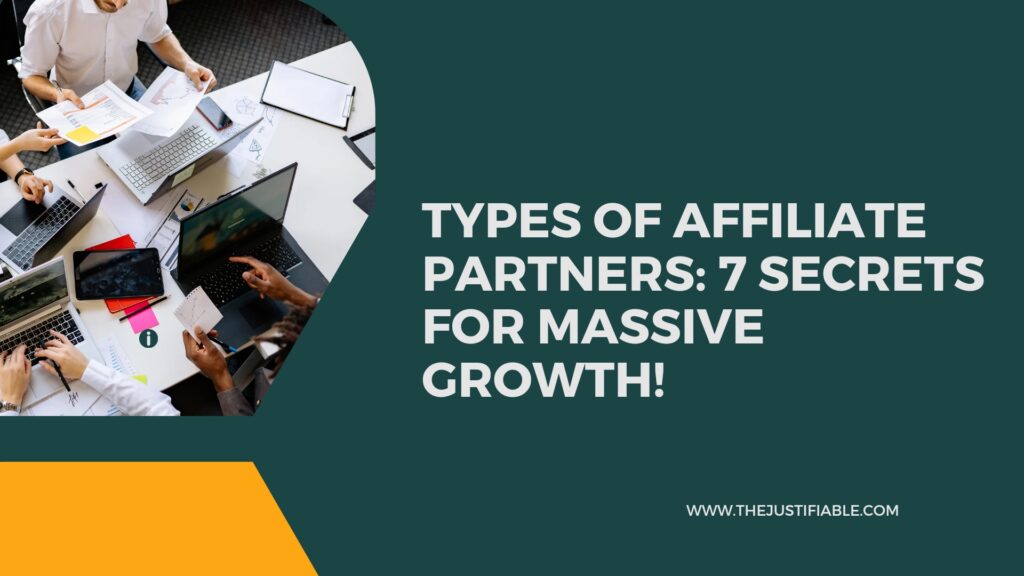 The image is a graphic related to types of affiliate partners.