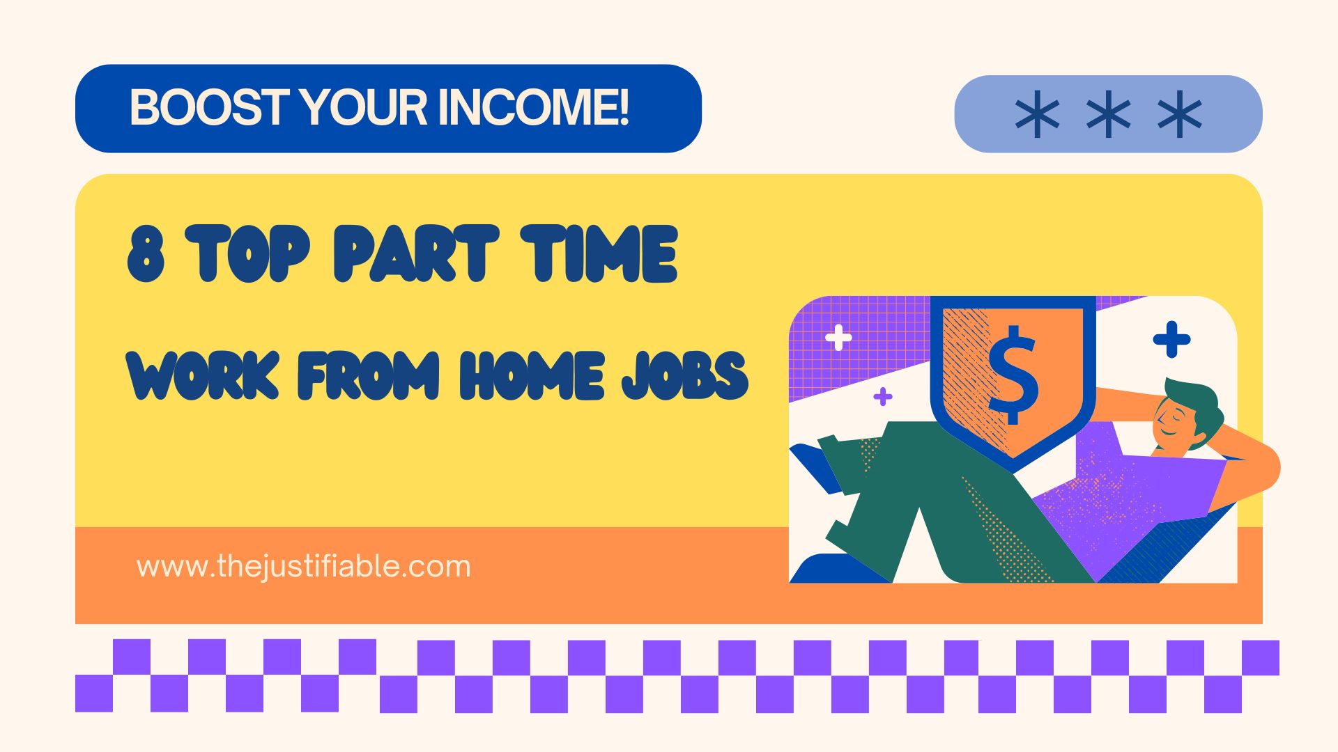 The image is a graphic related to part time work from home jobs.