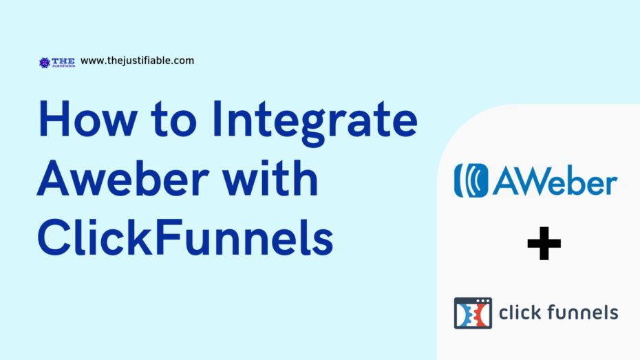 The image is a graphic related to how to integrate aweber with clickfunnels.