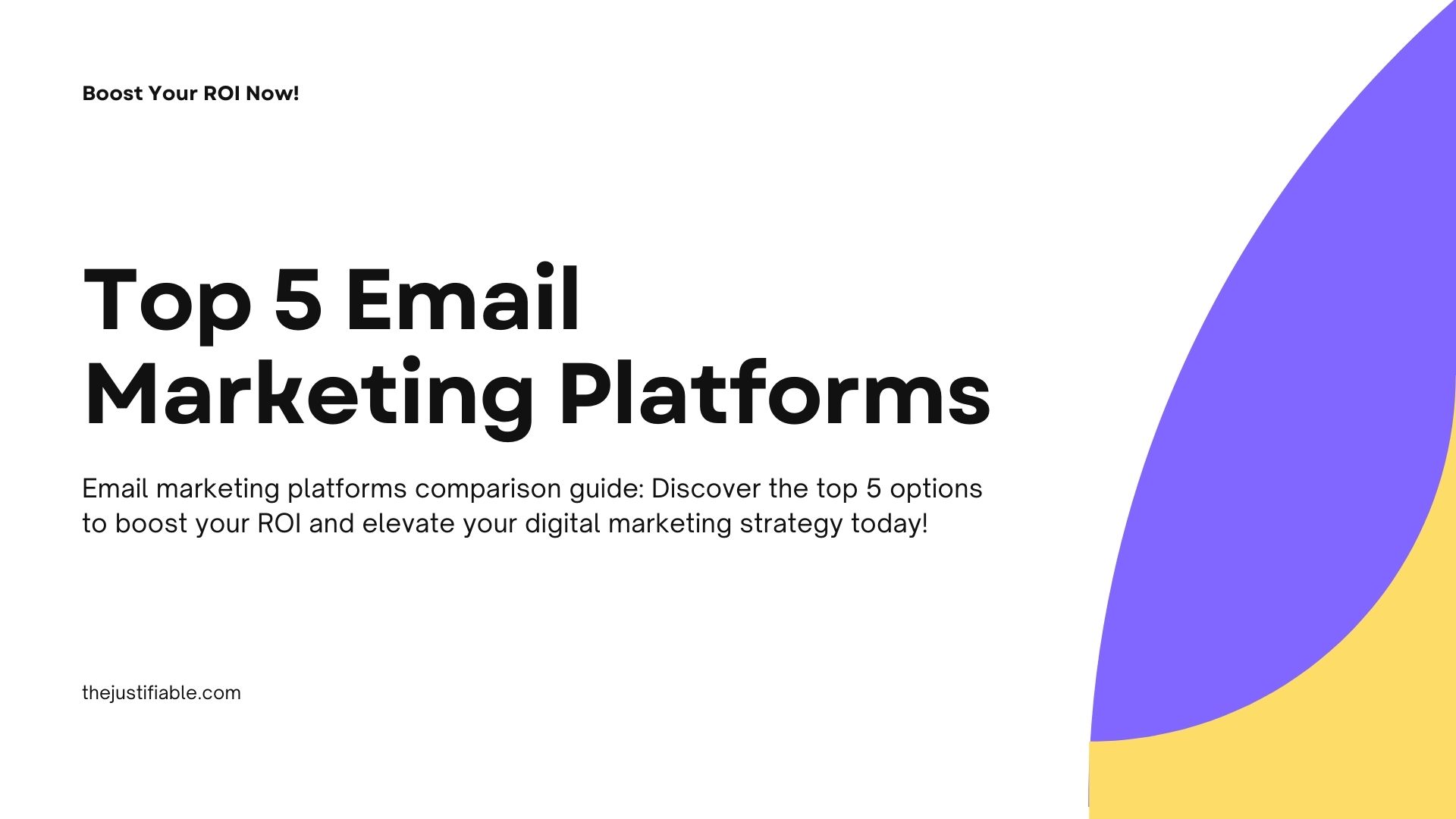 The image is a graphic related to email marketing platforms.